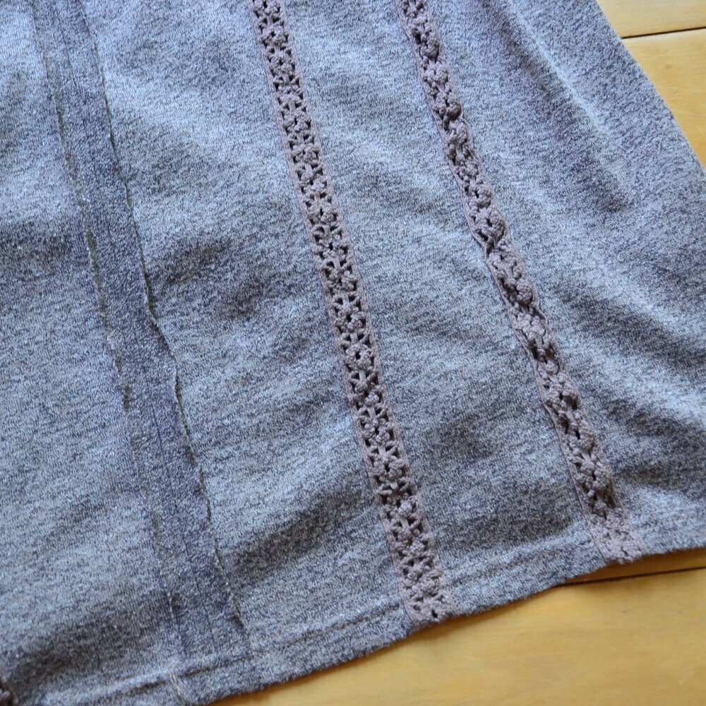 MISS ME Cotton Blend Tribal Gray Long Sleeve Tassel Sweater - Picture 8 of 13